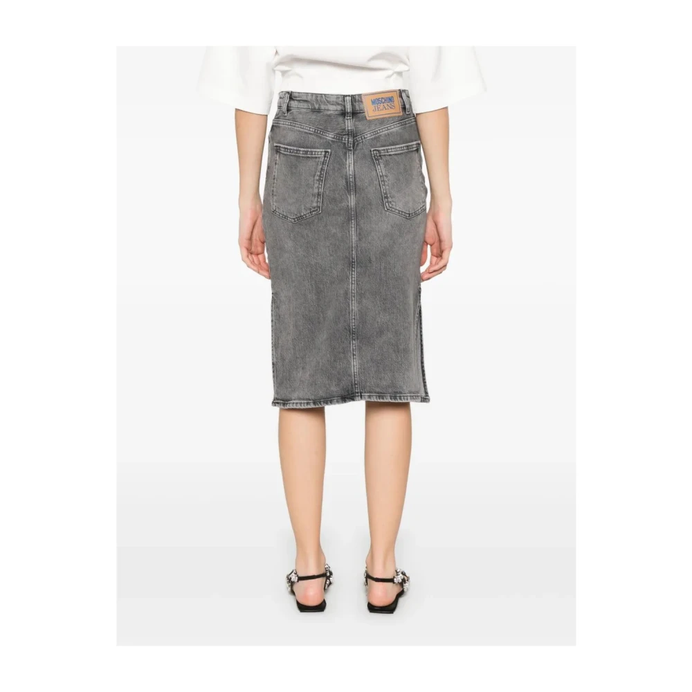 Moschino Denim Mini Rok Gray Dames