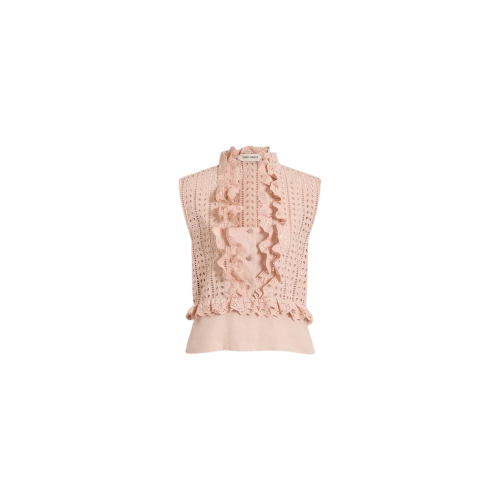 Alberta Ferretti Pink Sleeveless Tops - Female - Sleeveless Tops - Xs - Tops