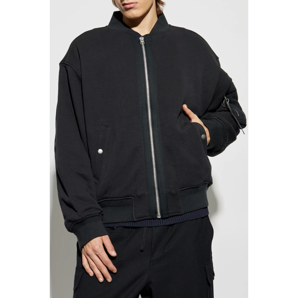 Rag & Bone Jas in terry bomberstijl Black Heren