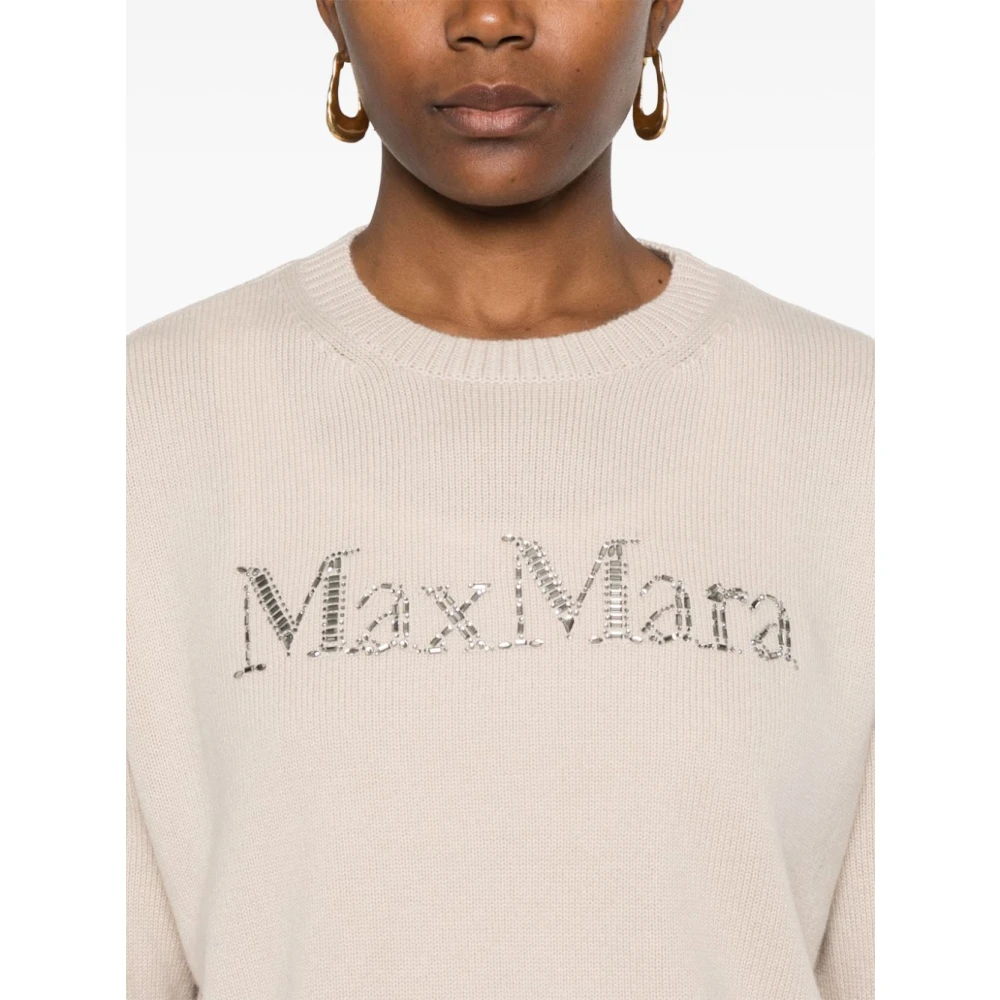 Max Mara Beige Sweater voor Vrouwen Aw24 Beige Dames