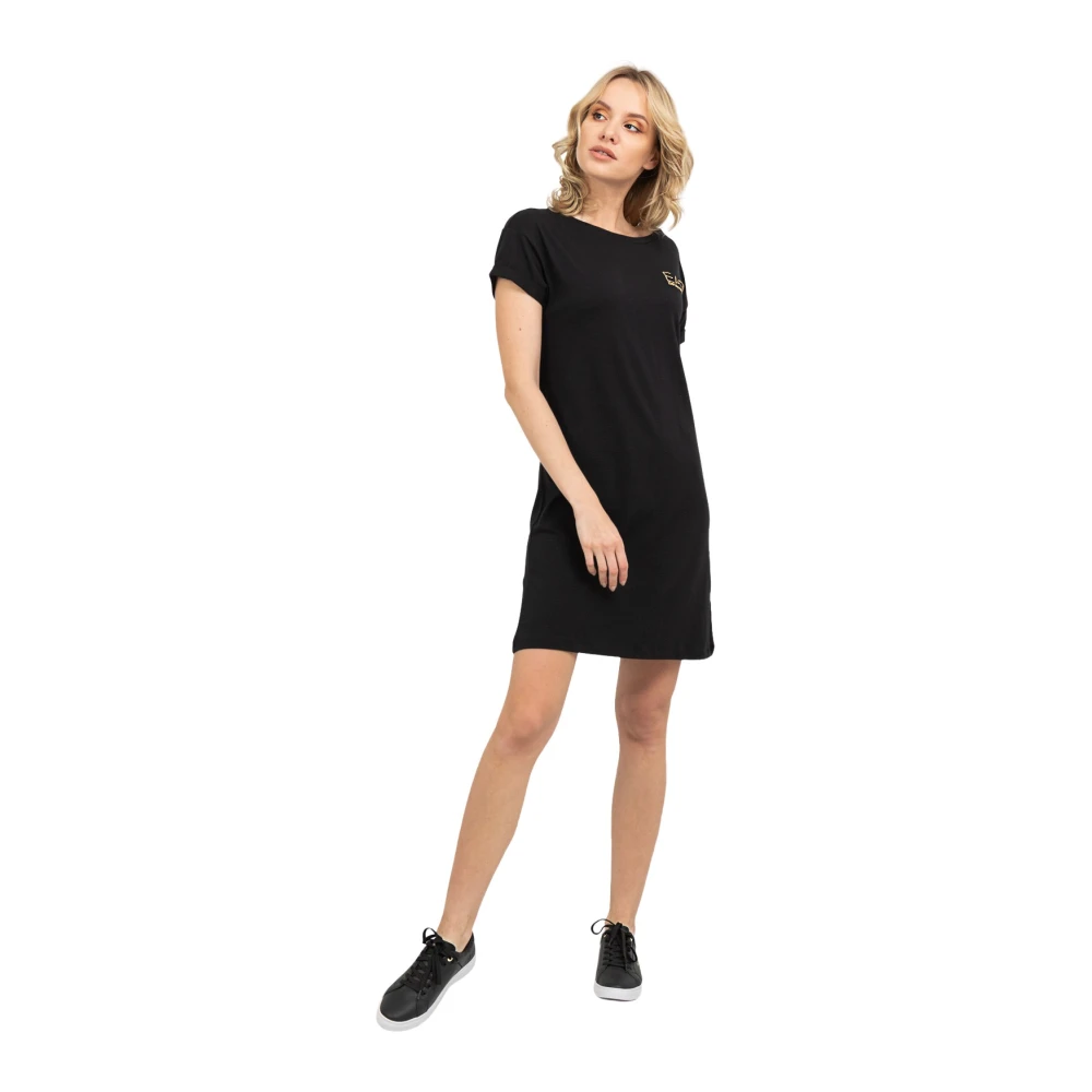 Emporio Armani EA7 Zwarte Mini Jurk 3Lta54-Tjdqz-1200 Black Dames