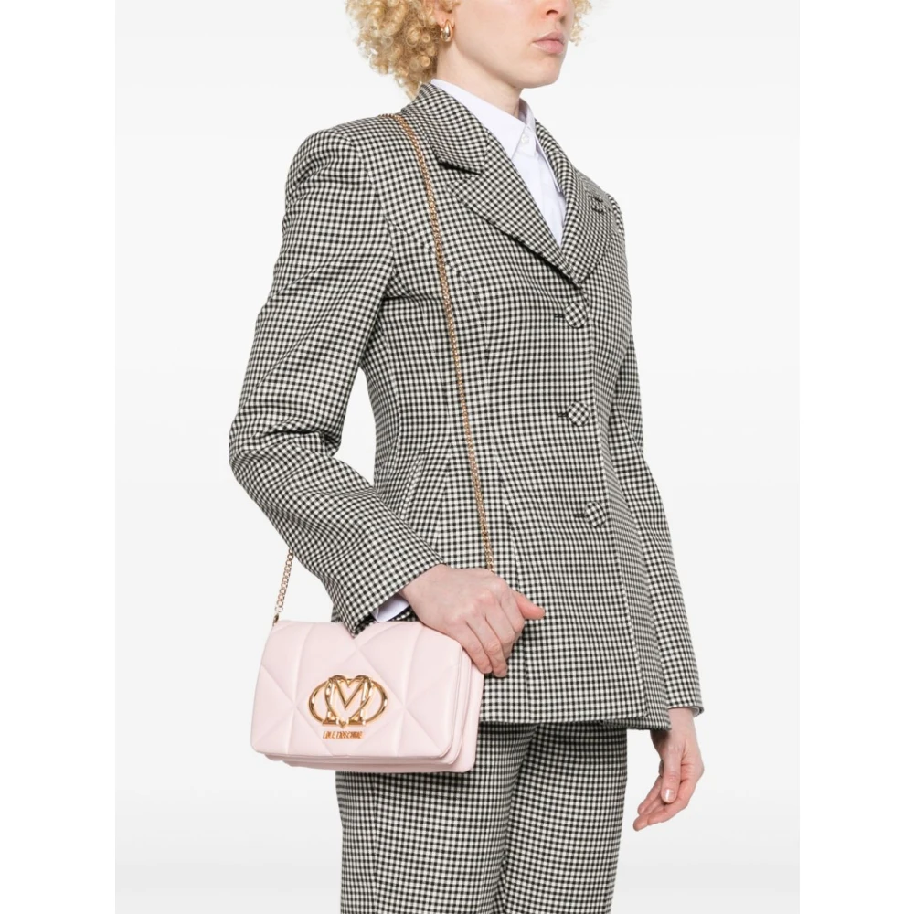 Love Moschino Stijlvolle Dames Schoudertas in Cipria Pink Dames