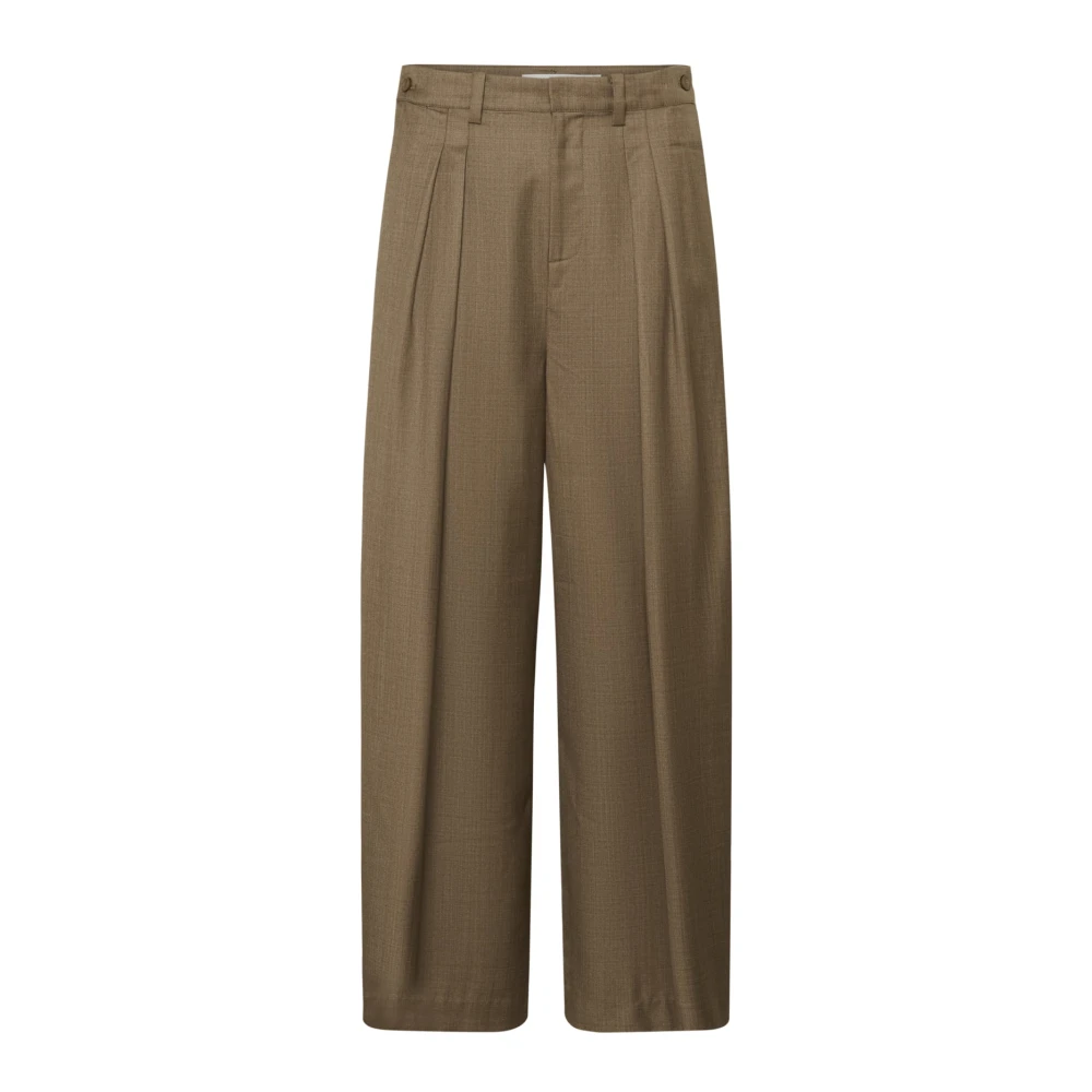 Gestuz Brown Wide Trousers, Female, S, Wide Trousers