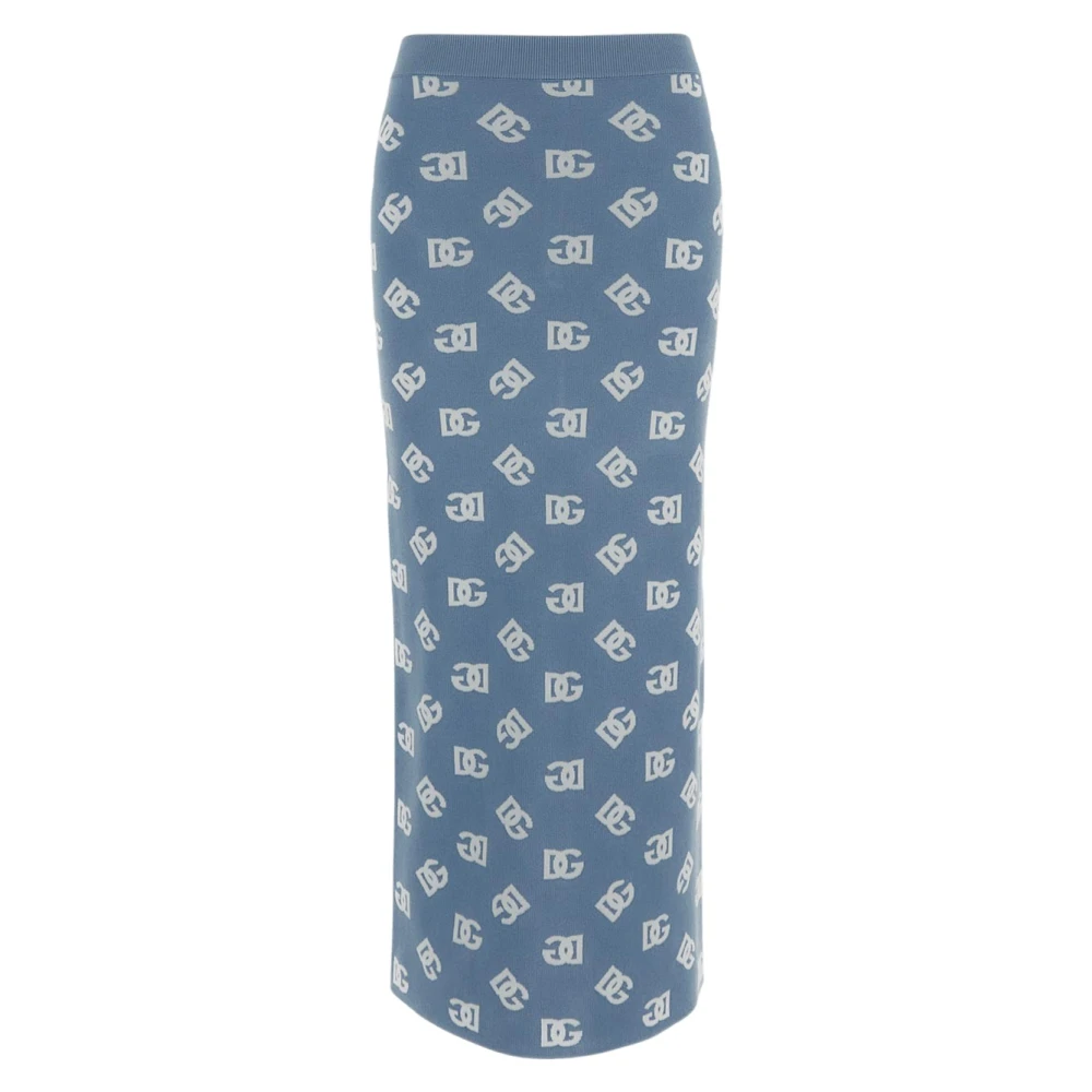Dolce & Gabbana Elegante kokerrok van viscose polyester Blue Dames