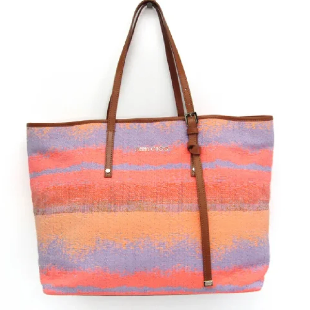 Jimmy Choo Pre-owned Canvas totes Orange Dames