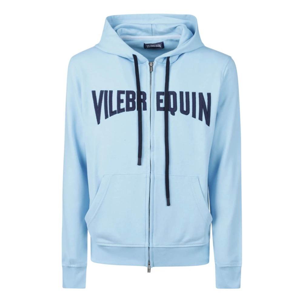 Vilebrequin Katoenen Hoody Sweatshirt met Frontprint Blue Heren