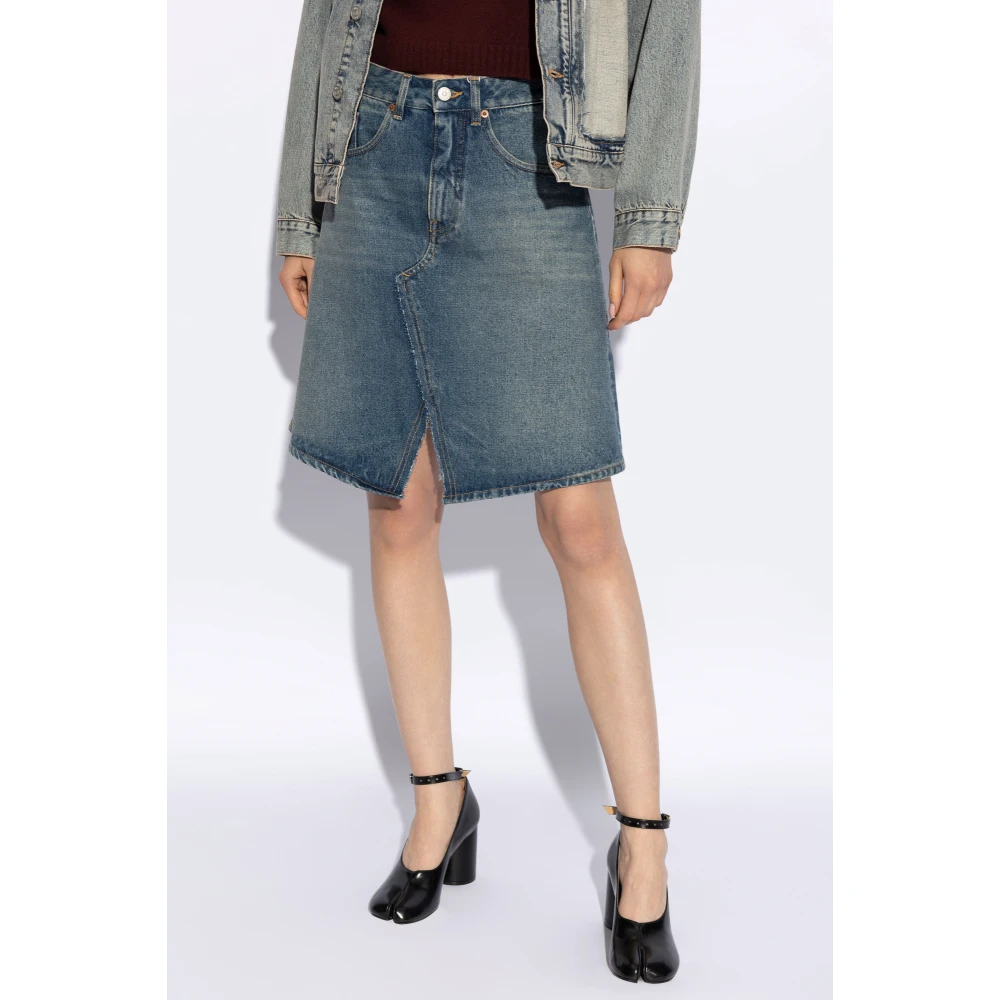 MM6 Maison Margiela Denim Rok Blue Dames