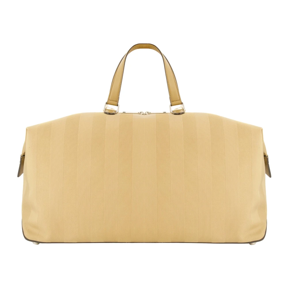 Fendi Mannelijk Beige Tassen Heren, One Size, Nylon, Lui 48 Duffle Bag