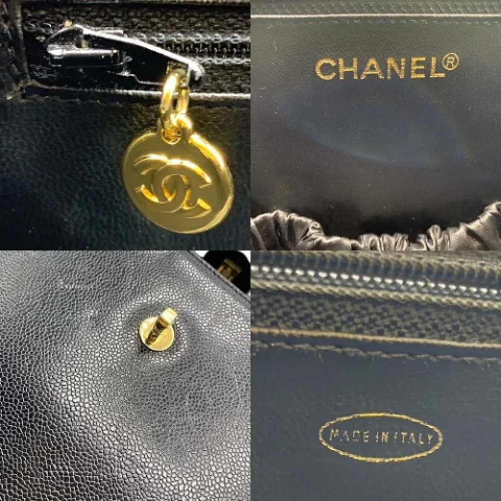 Chanel Vintage Pre-owned Leather handbags Black Dames