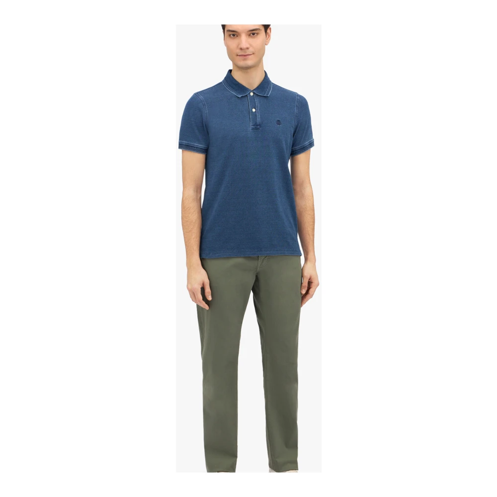 Brooks Brothers Indigo Wash Slim Fit Polo Blue Heren