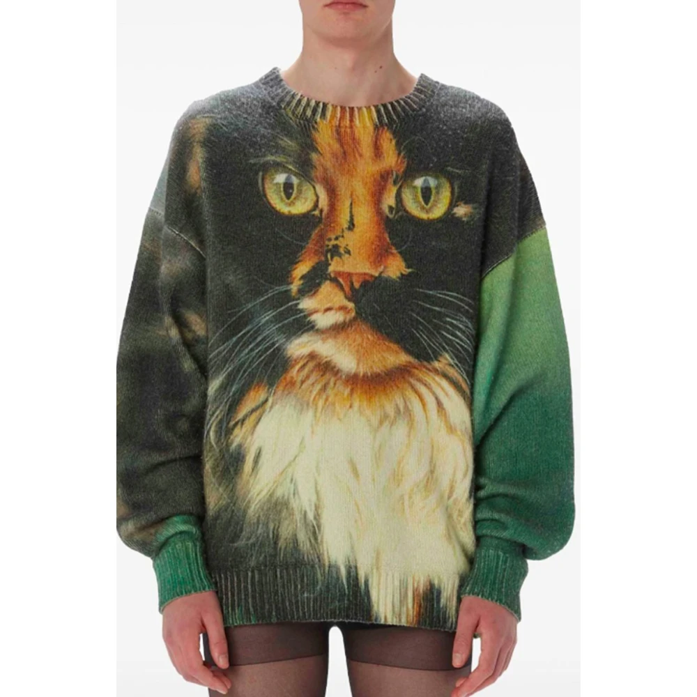 JW Anderson Grafische Print Merinowol Trui Multicolor Heren