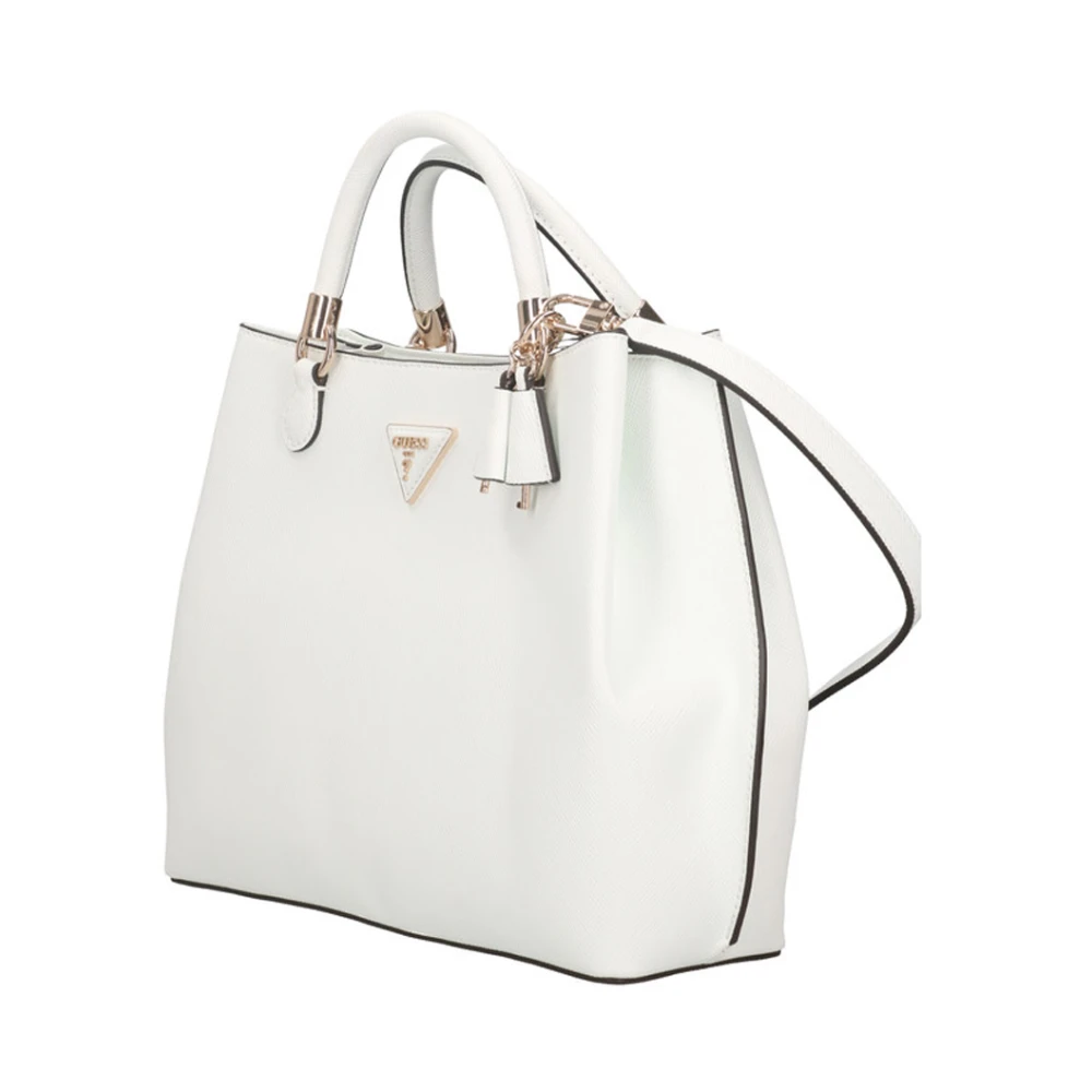Guess Stijlvolle witte damestas met gouden details White Dames