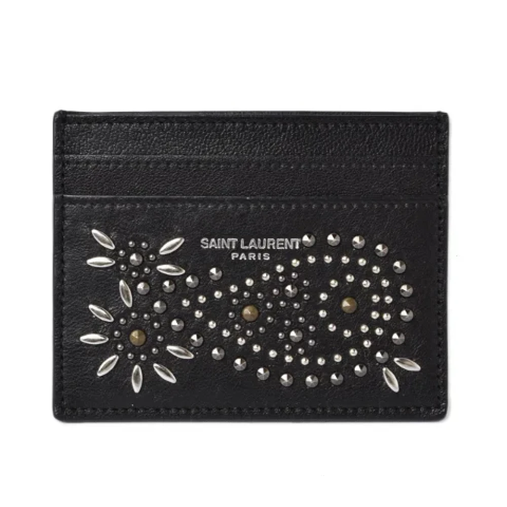 Yves Saint Laurent Vintage Pre-owned Leather wallets Black Dames