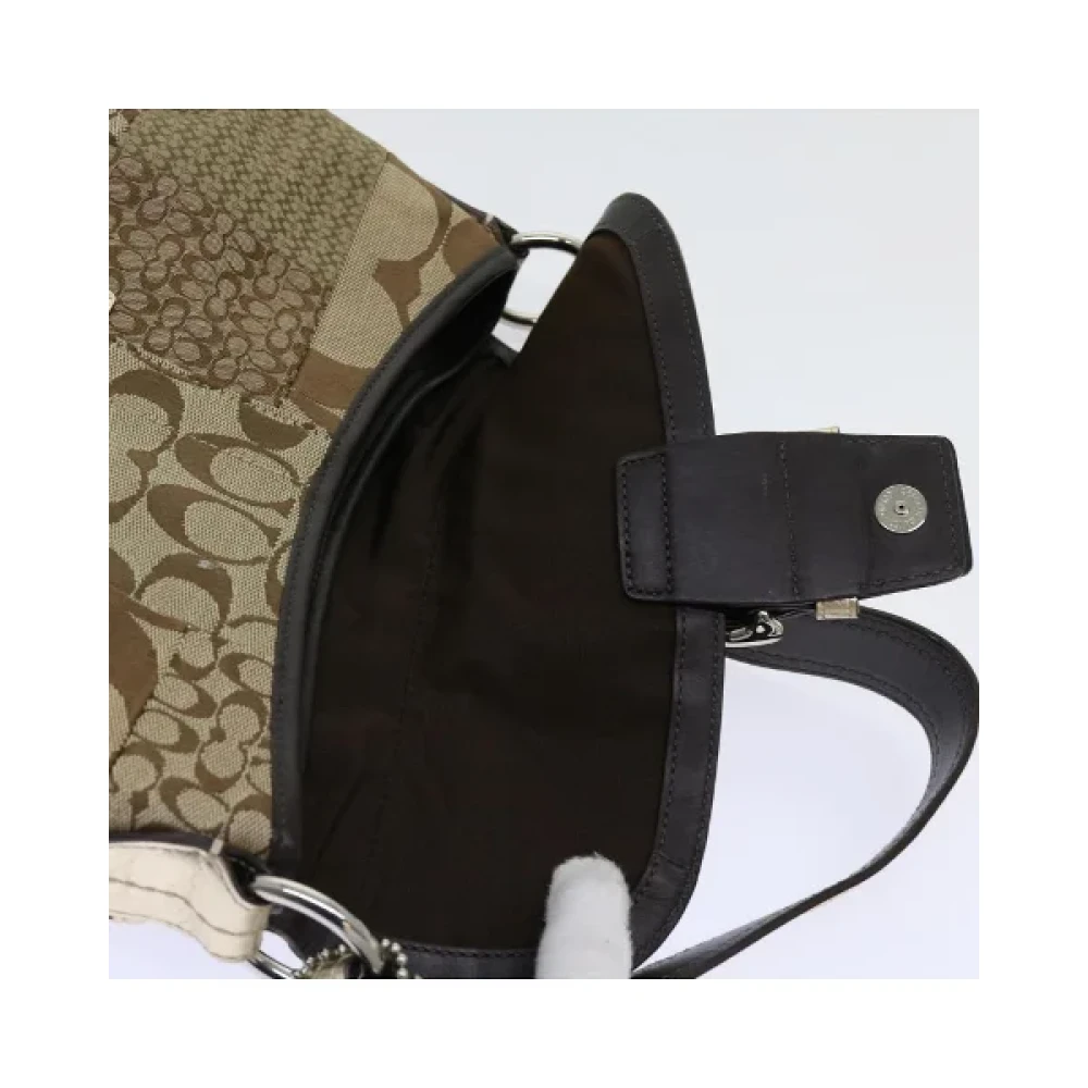 Coach Pre-owned Canvas shoulder-bags Beige Dames