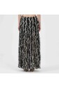 jupe-longue-gaufree-noir-blanc