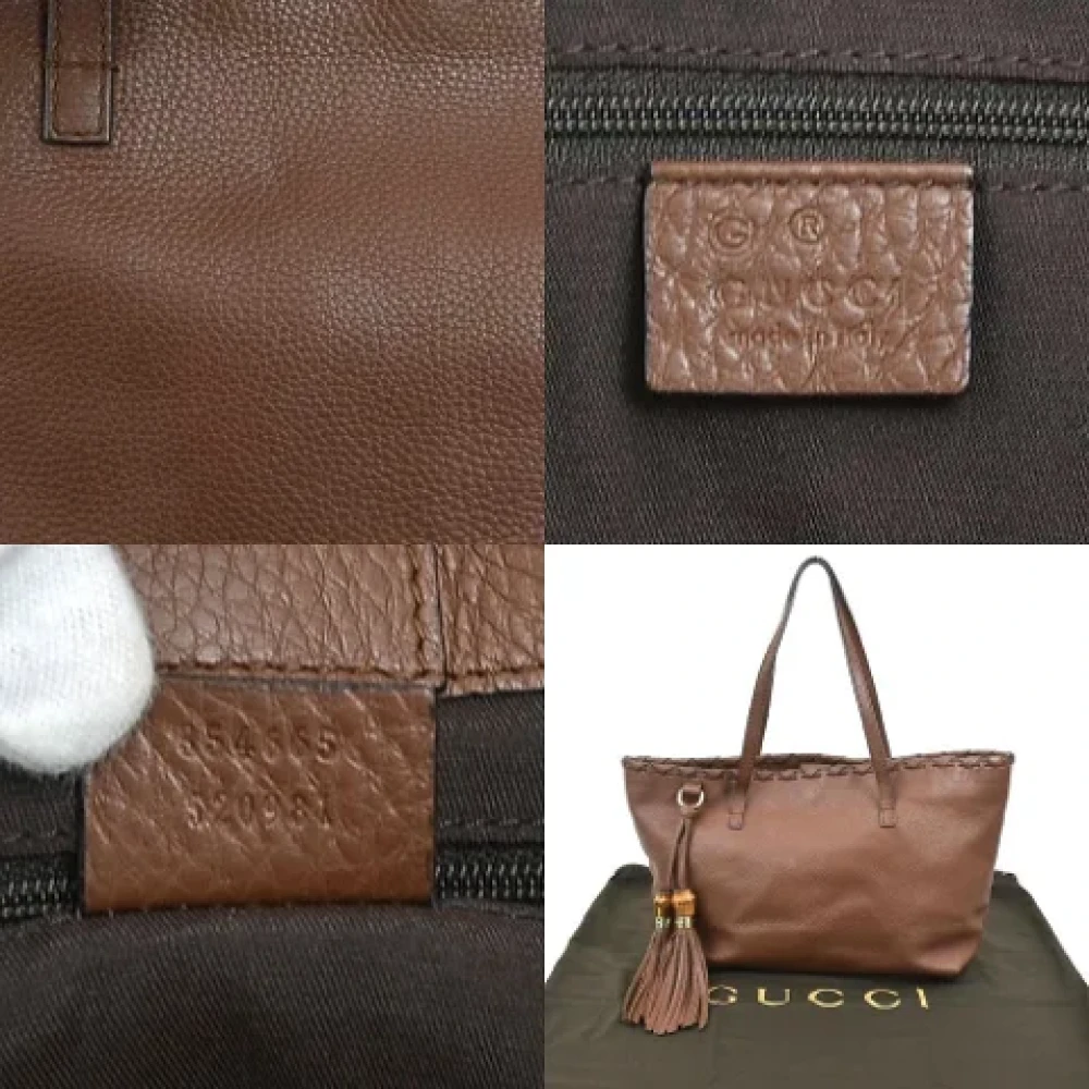 Gucci Vintage Pre-owned Leather totes Brown Dames