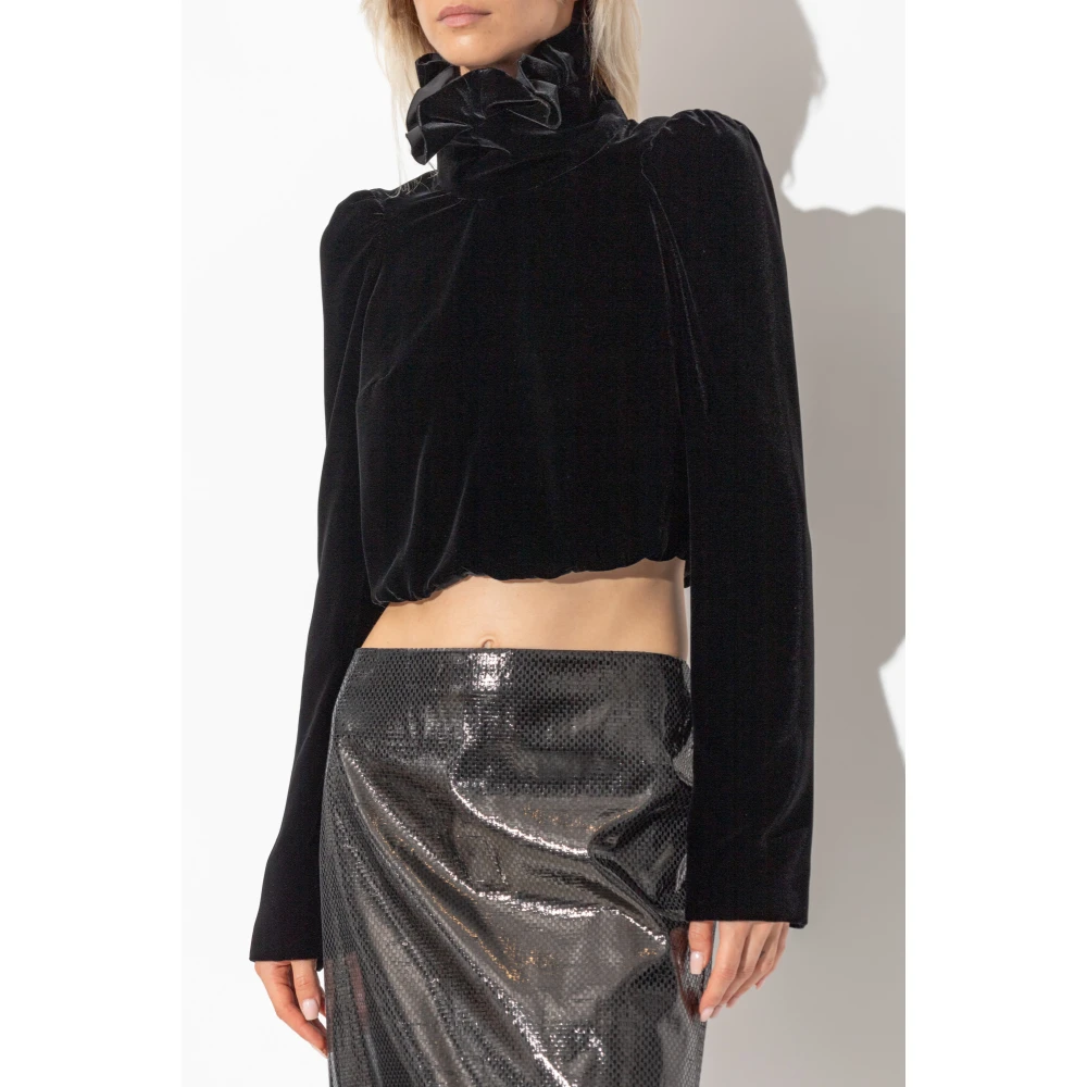 alexander mcqueen Top met decoratieve kraag Black Dames