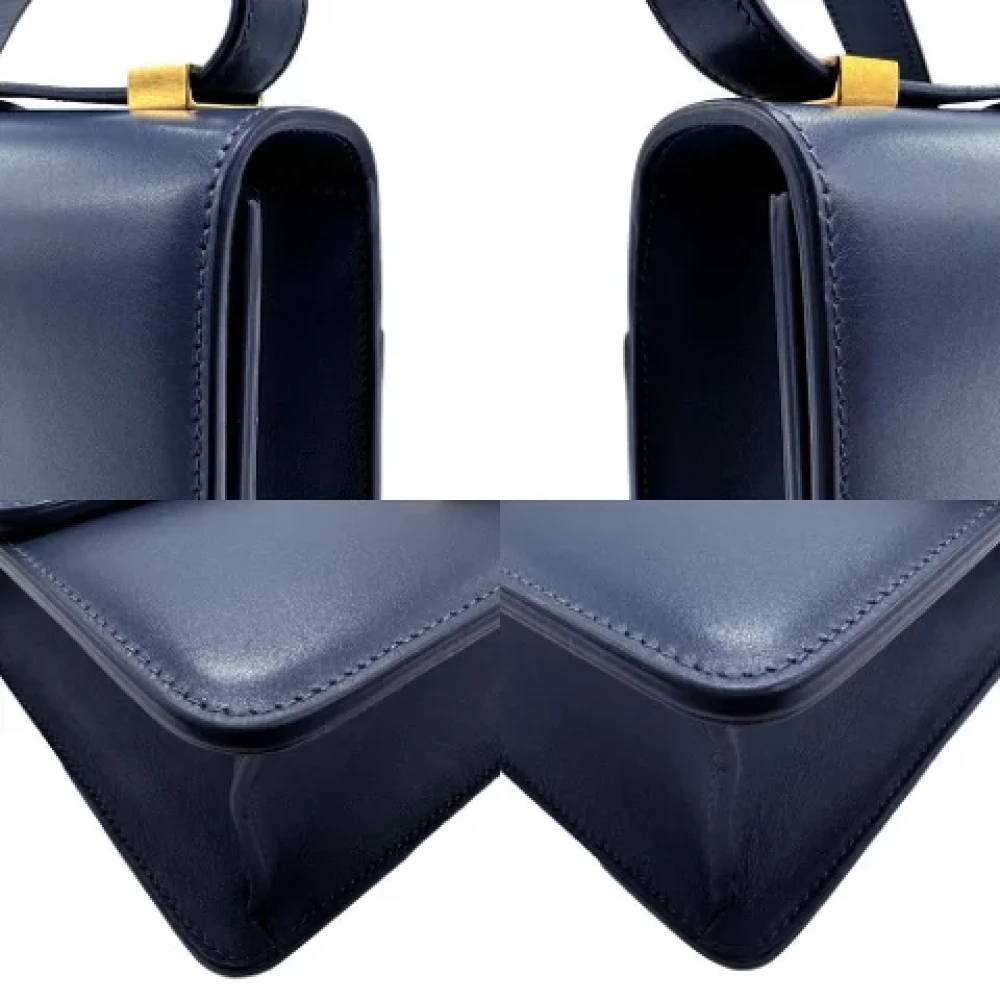 Dior Vintage Pre-owned Leather shoulder-bags Blue Dames