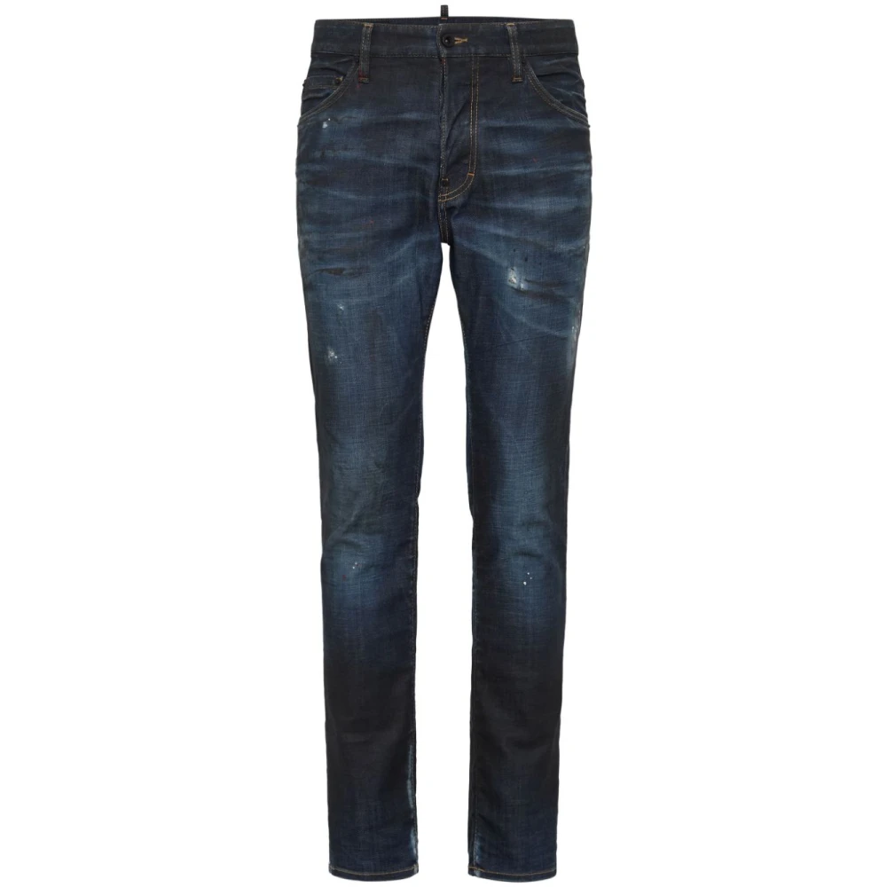 Dsquared2 Men's Blue Slim-Fit Jeans,, Stylish Trousers Small