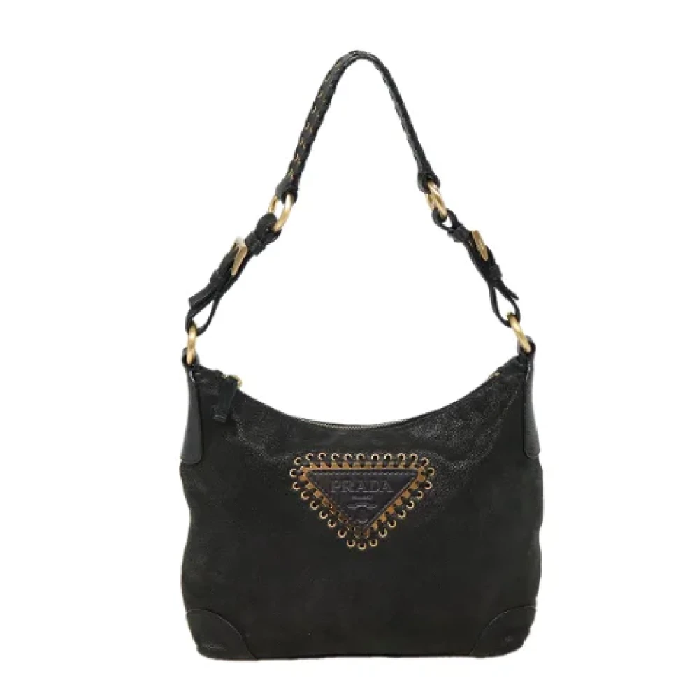 Prada Vintage Pre-owned Leather prada-bags Black Dames