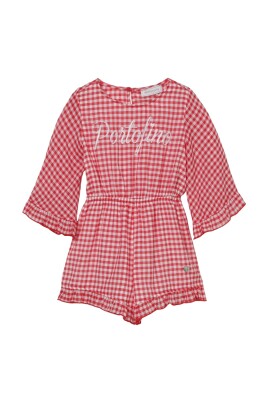 checkered-print-romper-with-ruffle-hem