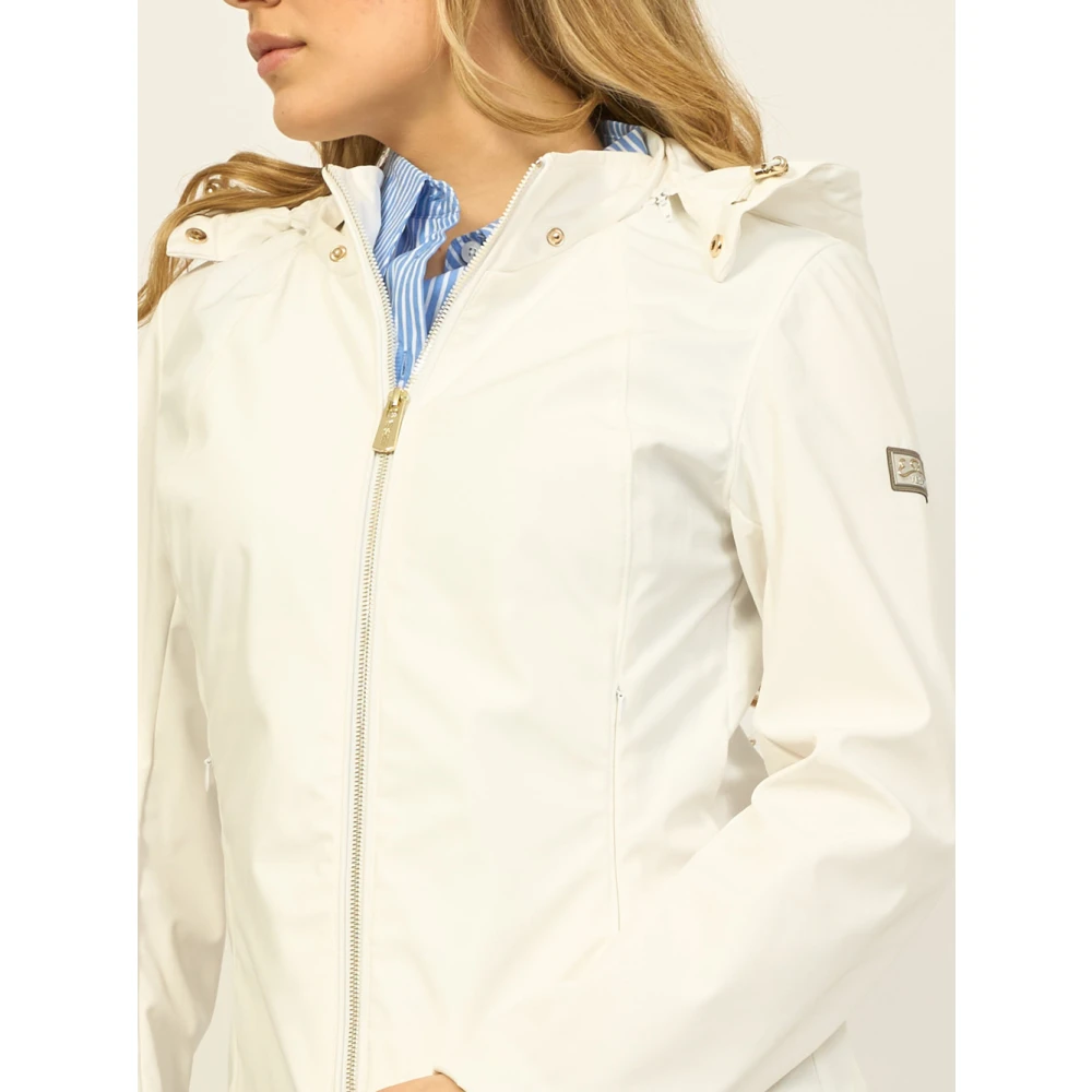 YES ZEE Softshell Hoodie Ivoor White Dames