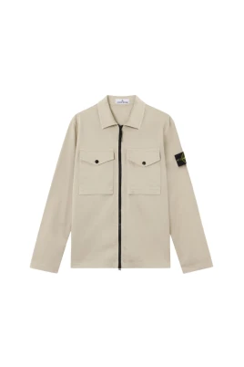 Overshirt i regular passform med dold dragkedja