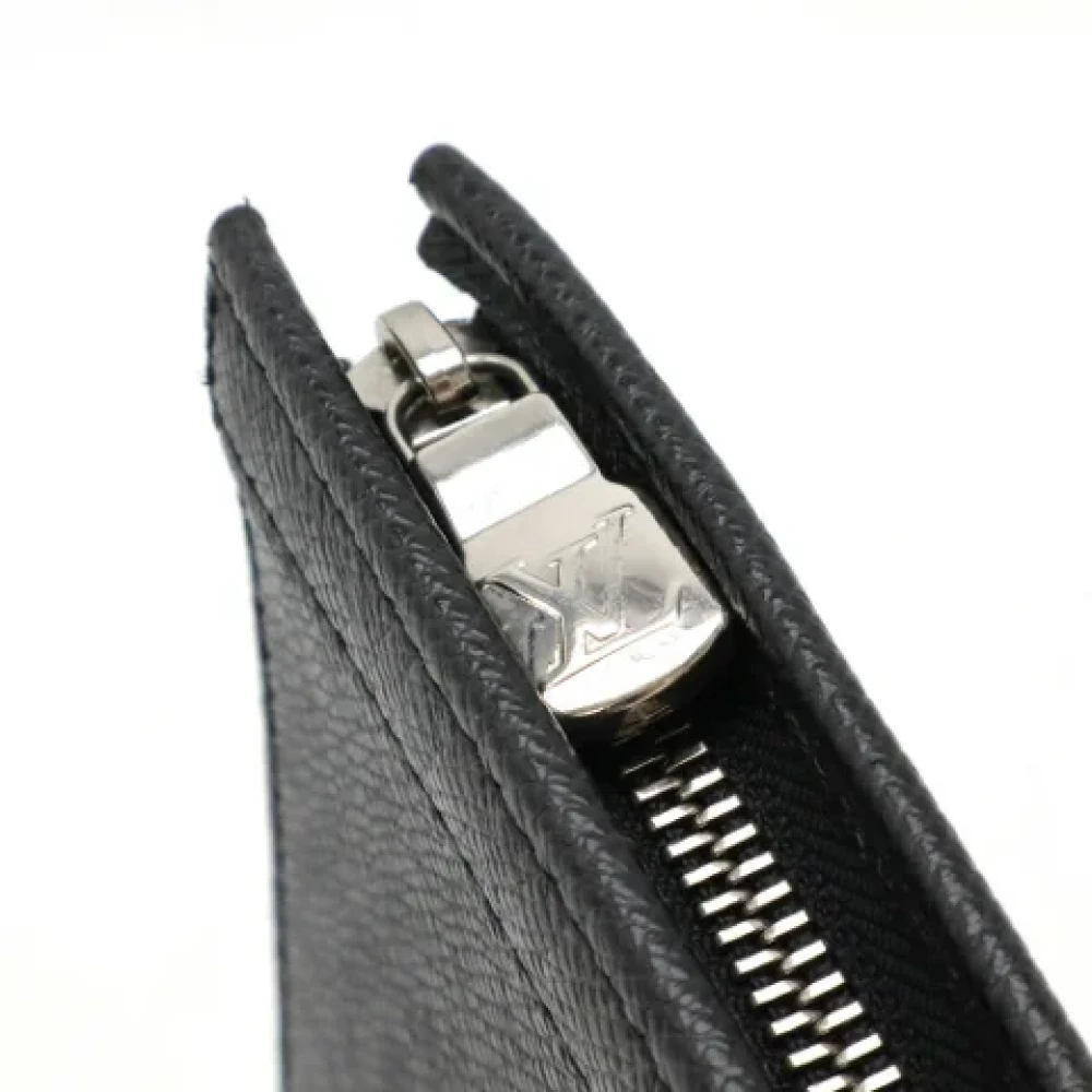 Louis Vuitton Vintage Pre-owned Leather clutches Black Heren