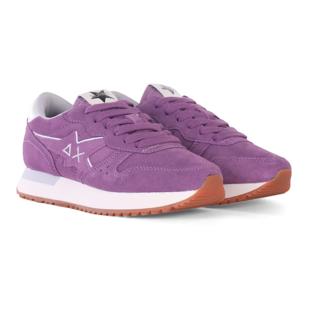 Sun68 Stargirl Suede Leren Sneakers Purple Dames