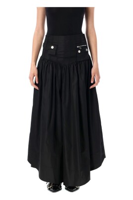 black-duchesse-nylon-pocket-skirt