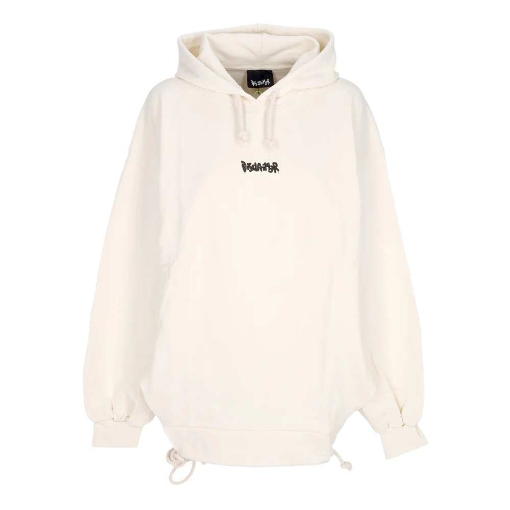Disclaimer Oversized W Logo Hoodie Beige Dames