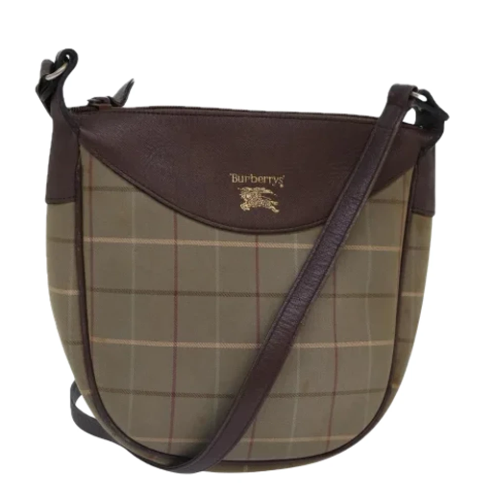 Burberry Vintage Pre-owned Canvas shoulder-bags Brown Dames