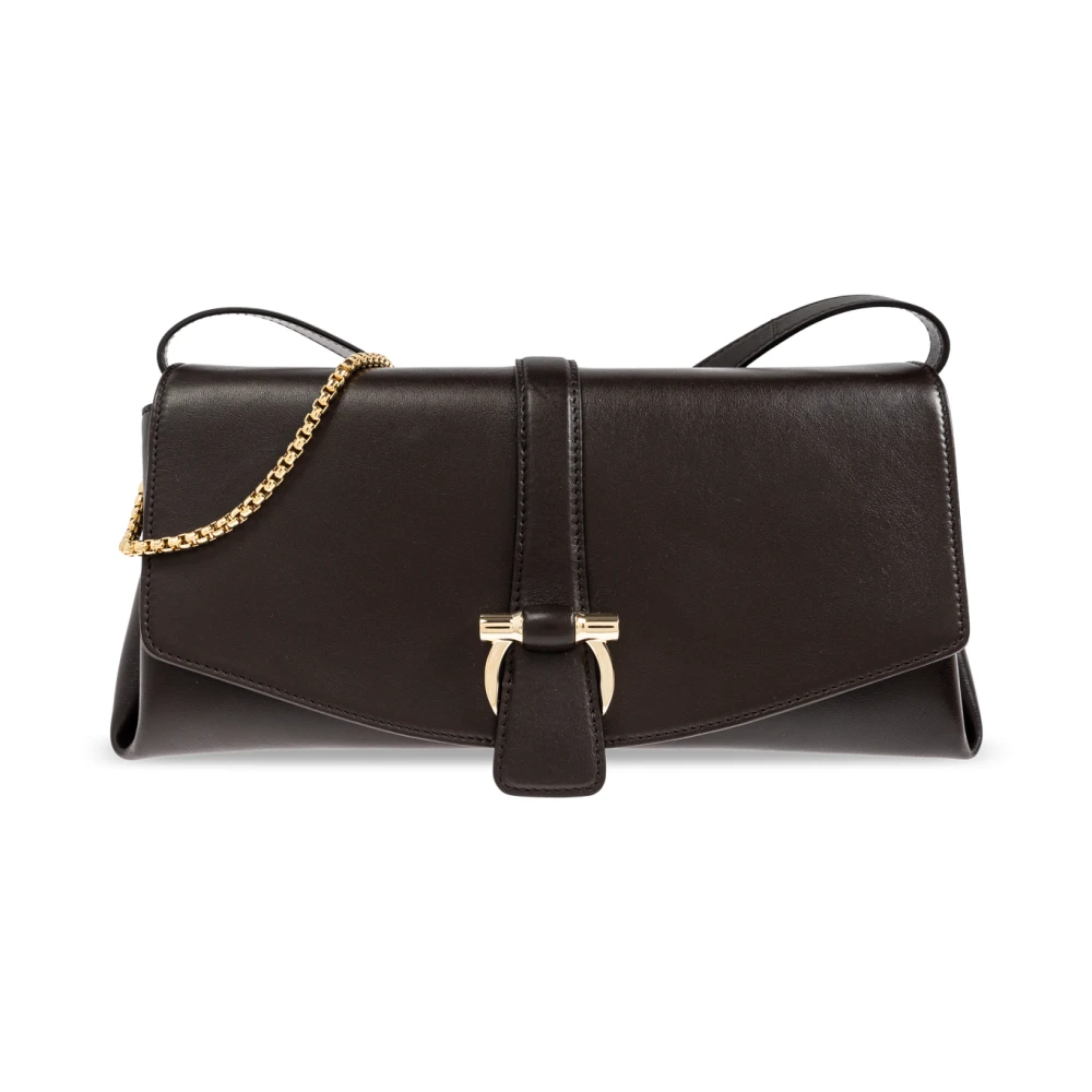 Salvatore Ferragamo Leren schoudertas Brown Dames