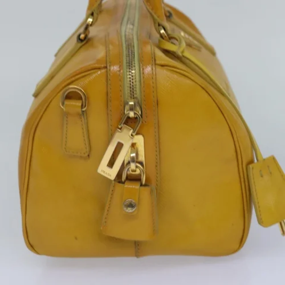Prada Vintage Pre-owned Leather prada-bags Yellow Dames