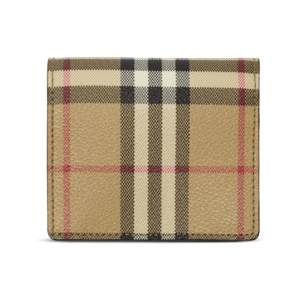 Burberry Beige Portemonnee met Vintage Check Patroon Beige Dames