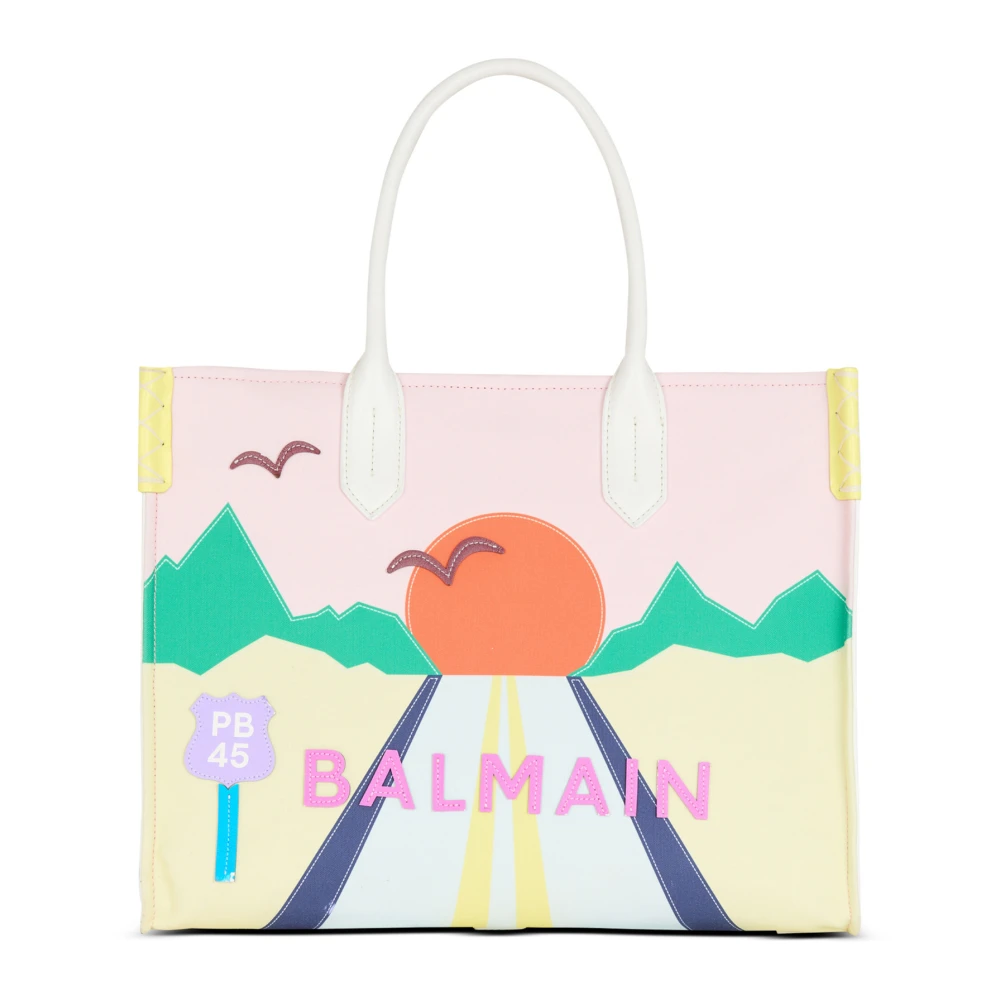 Balmain B-Army Shopper Medium Tygväska Multicolor, Dam