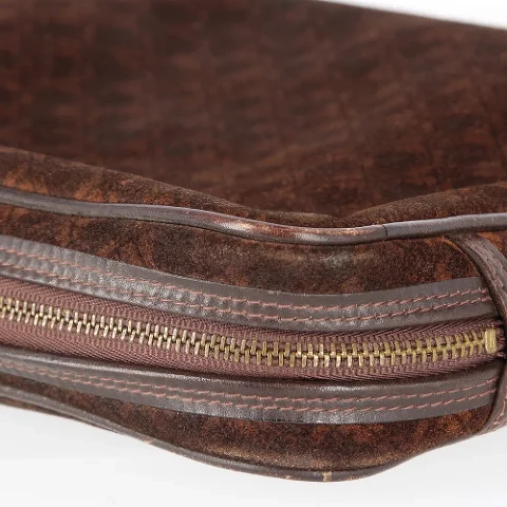 Salvatore Ferragamo Pre-owned Suede pouches Brown Dames