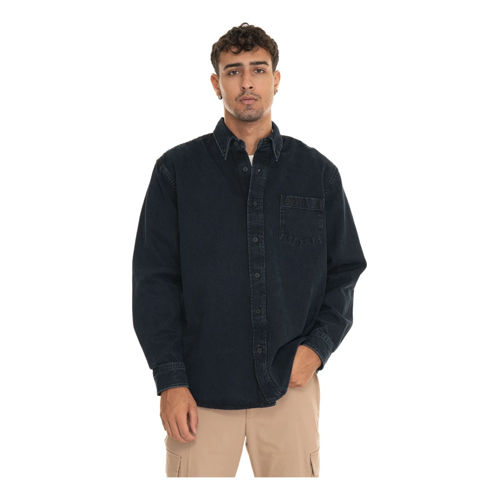 Boss Overhemd met Lange Mouwen Blue Heren