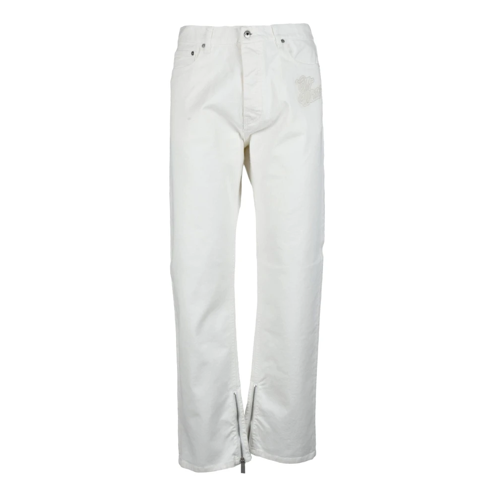 Off White Stijlvolle katoen-elastaan jeans White Heren