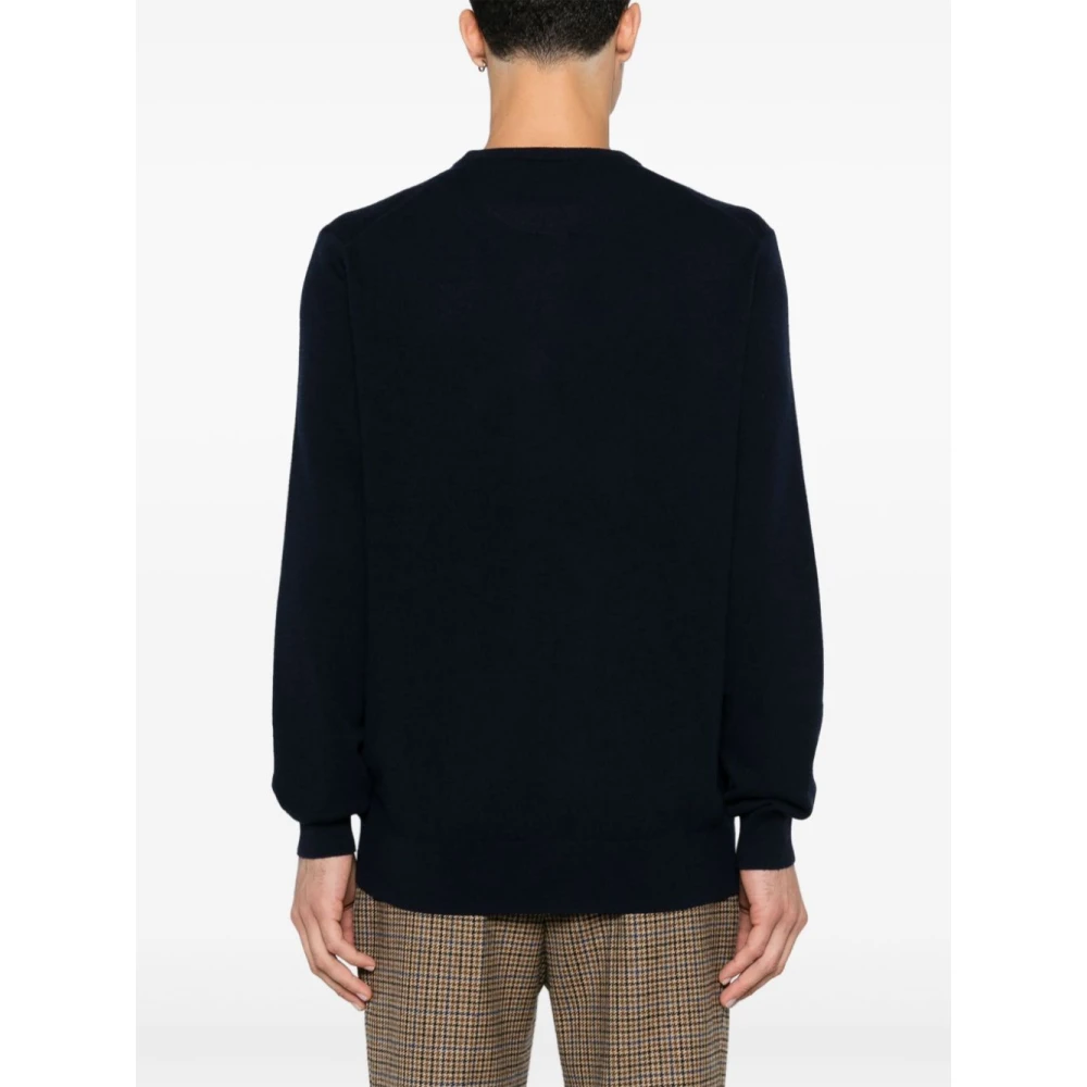 MC2 Saint Barth Navy Logo Sweaters Blue Heren
