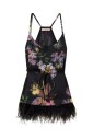 korte-gevederde-top-in-zwart-multicolor