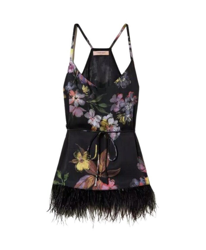korte-gevederde-top-in-zwart-multicolor
