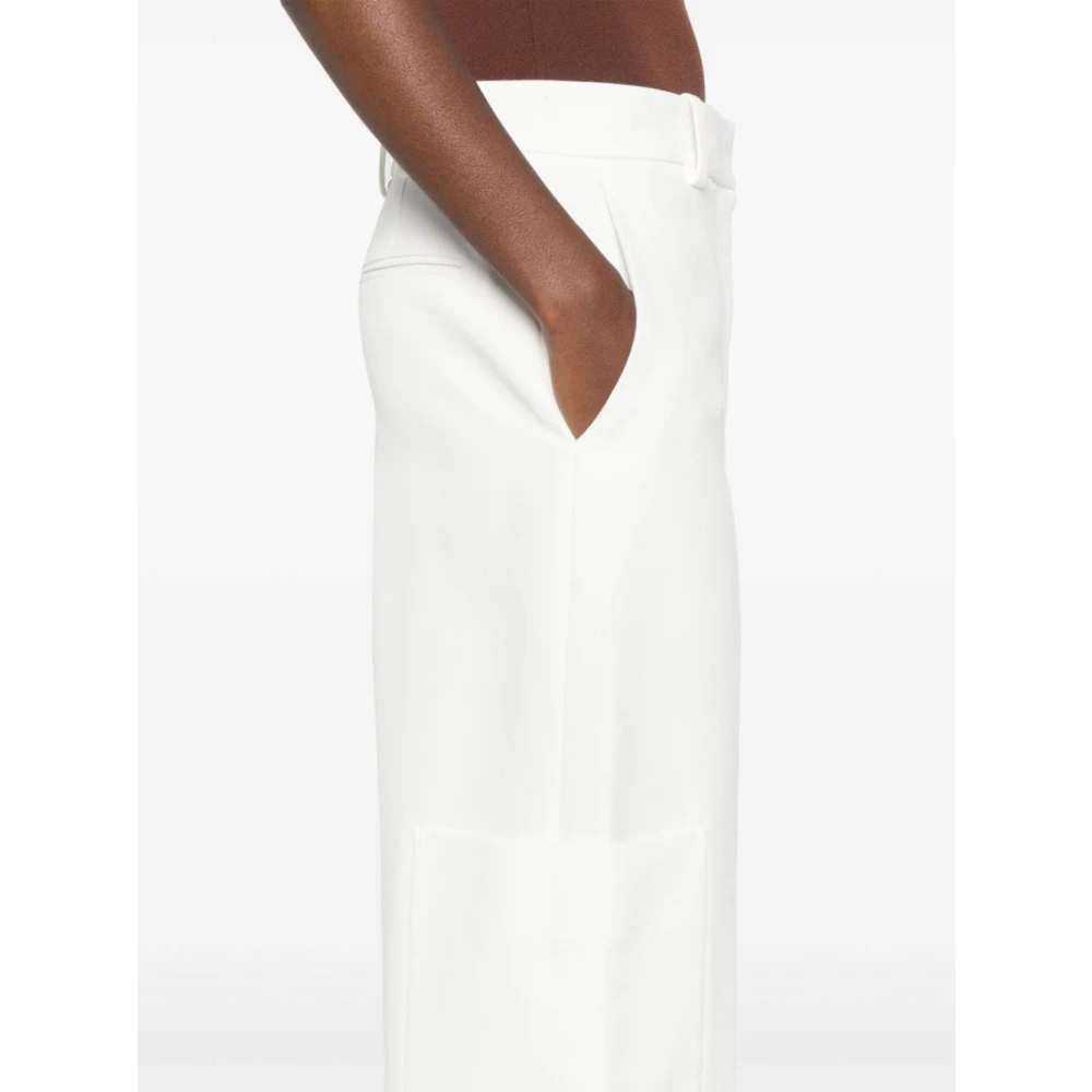 Khaite Cargo Broek Caiton Stijl White Dames