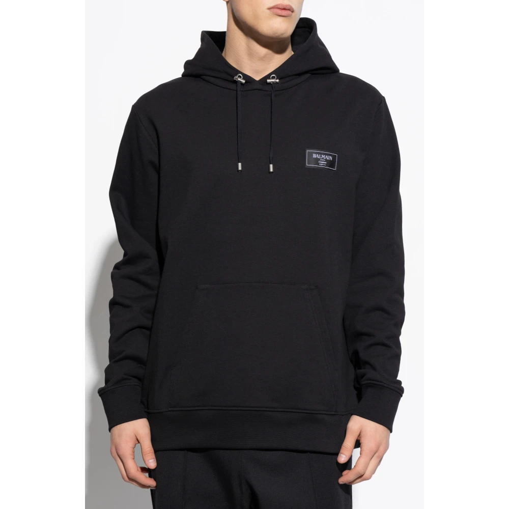 Balmain Hoodie Black Heren