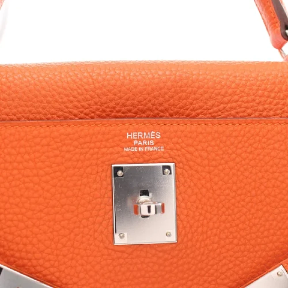 Hermès Vintage Pre-owned Leather handbags Orange Dames