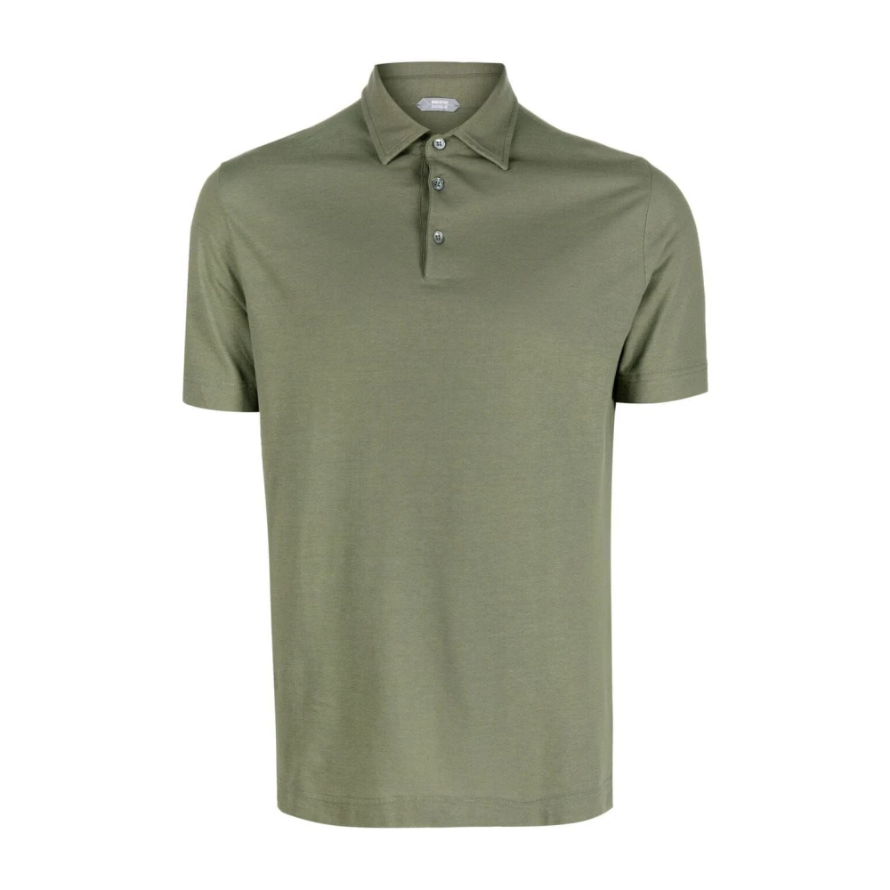 Zanone Klassieke Polo Shirt Green Heren