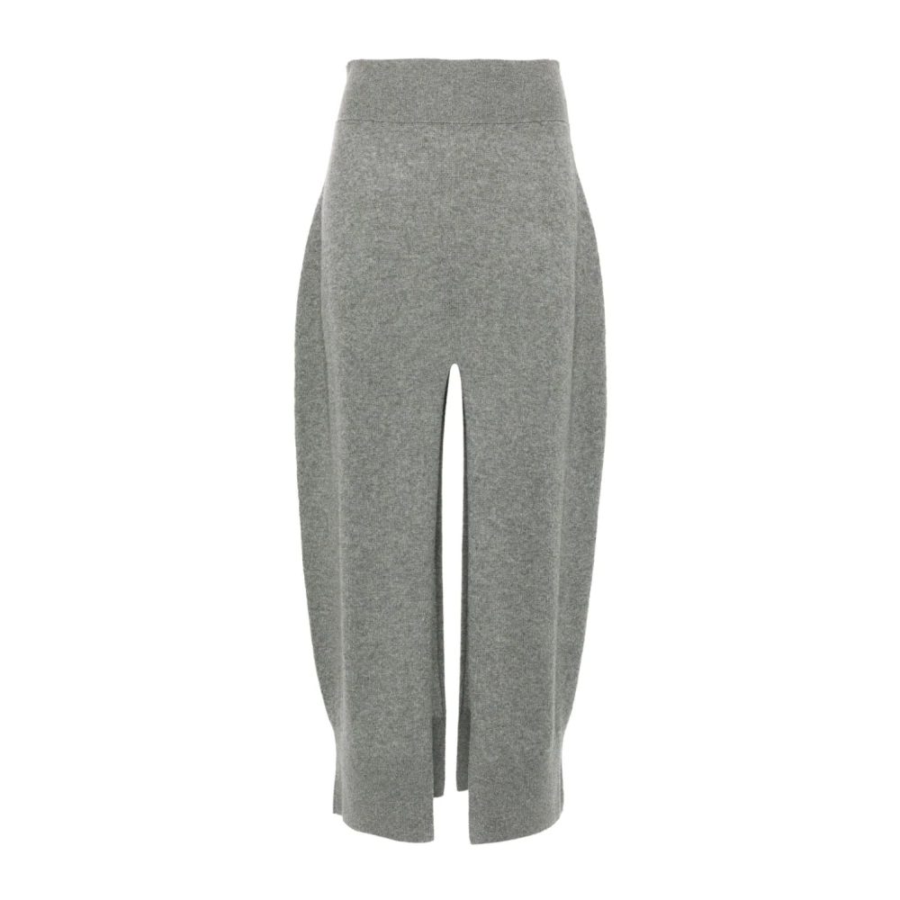 Stella Mccartney Melange Gebreide Midi Rok Gray Dames