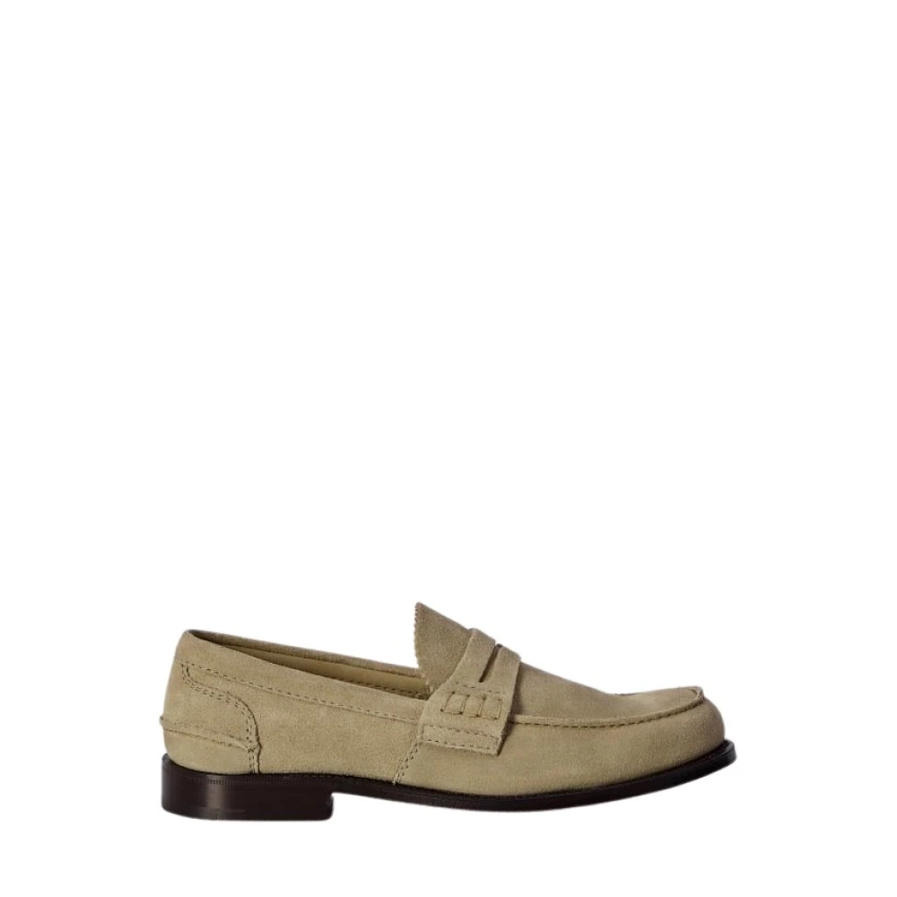 Church's Men's Beige Classic Leather Loafer Shoe - Loafers - 6 1/2 Uk - Shoes