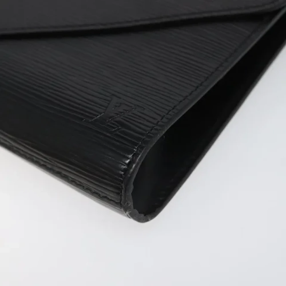 Louis Vuitton Vintage Pre-owned Leather clutches Black Dames