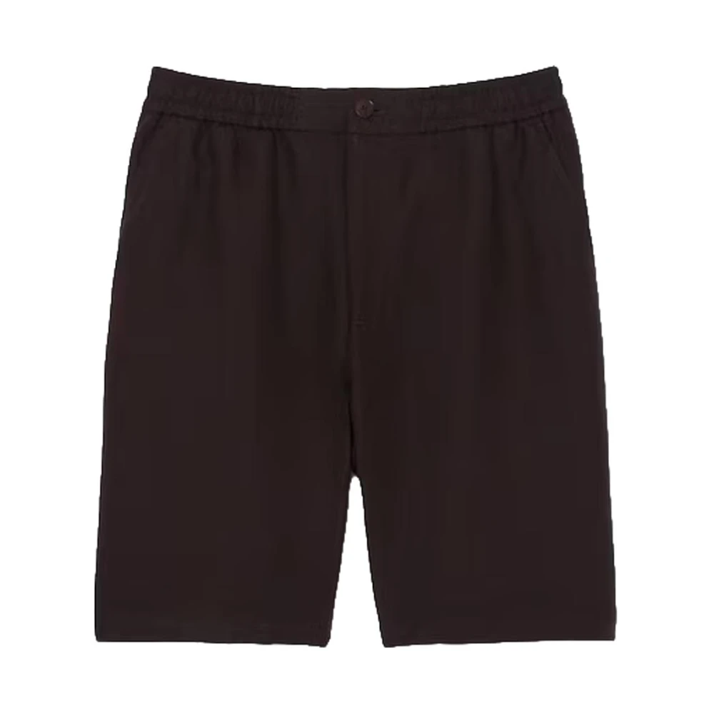 Lacoste Men's Brown Regular Fit Linen Blend Twill Shorts - Casual Shorts - M - Shorts
